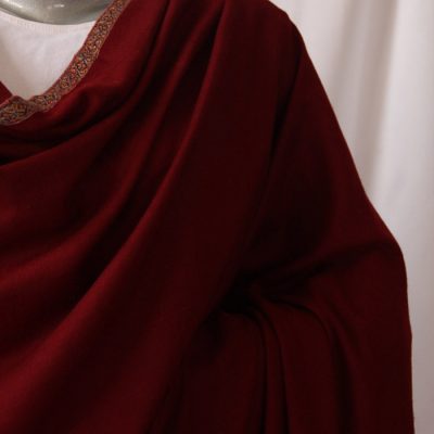 Deep Red Embroidered Kashmiri Pashmina Shawl