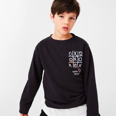 Black check texture shirt